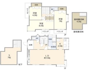 府中市新町3丁目戸建の物件間取画像